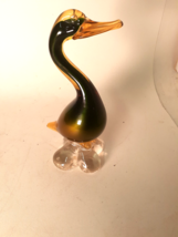 Vintage Murano Art Glass Duck, Signed, 10&quot; Tall - $66.97
