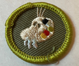 Art Merit Badge Type F Khaki Rolled Edge Boy Scouts BSA - £7.86 GBP