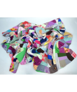 60s Crazy Hand Tied Quilt/Throw Scrap Patchwork 50x39 Groovy Hippie Mod ... - $197.99