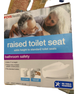 Raised Toilet Seat 4&quot; molded plastic, 250 lb capacity 050428251737 - €15,48 EUR