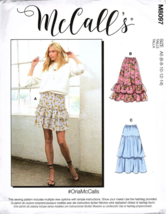 McCall's M8097 Misses 6 to 14 Oria Tiered Skirts Uncut Sewing Pattern - $14.86