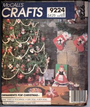 Uncut 80s McCalls 9224 Swedish Christmas Ornaments DOLL Vtg Sewing Pattern 744 - £5.58 GBP