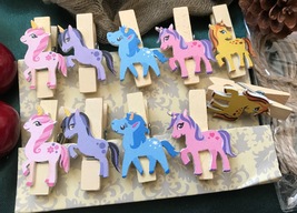 120pcs Wooden Clothespin,Cute Wooden Paper Clips,Kid&#39;s Birthday Party Gift Favor - £5.66 GBP+