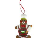 Clay Cooking Chef Gingerbread Man Ornament with Bowl and Rolling Pin 4.5... - $12.98