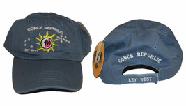 Key West Florida Conch Republic Deep Washed Light Blue Baseball Hat Cap (Ruf) - £18.52 GBP