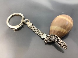 Vintage Souvenir Keyring Florida Usa Keychain Seashell Porte-Clés Coquillage Mer - £5.85 GBP