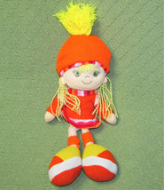 Kids Prederred 16&quot; Rag Doll Plush Orange Hat Yellow Hair Stuffed Floppy Toy 2012 - £10.57 GBP