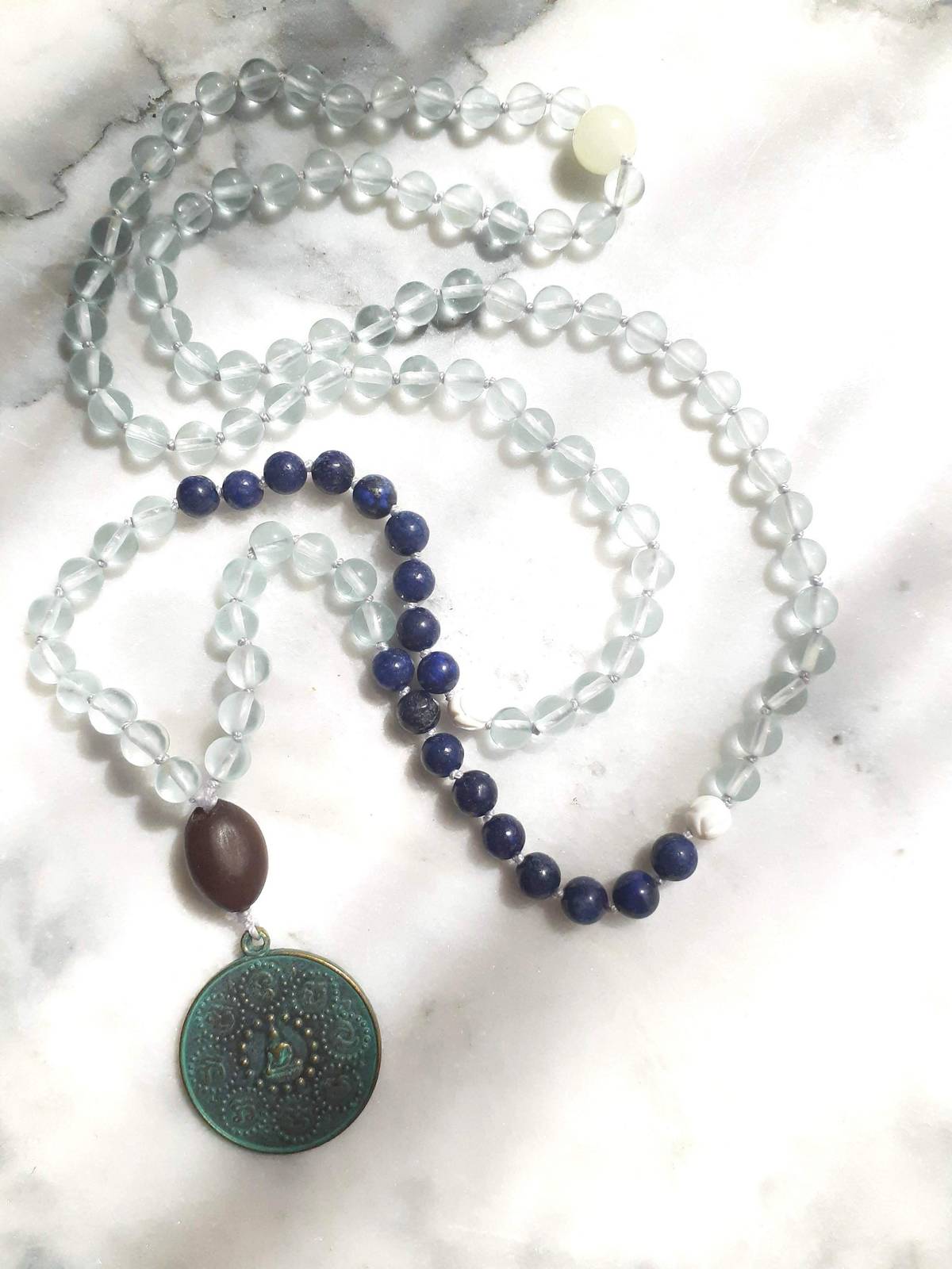 Sixth and Seven Chakra Japa Mala 108 Beads Prayer Beads - $44.00