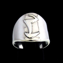 Sterling silver Daedric alphabet initial ring Tayem Elder Scrolls symbol high po - $75.00