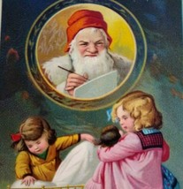 Victorian Santa Claus Christmas Postcard Gel Barton Spooner 7157 Germany 1913 - £36.56 GBP