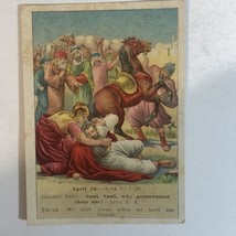 The Conversion Of Saul Victorian Trade Card Lesson Picture Card VTC 3 - £3.87 GBP