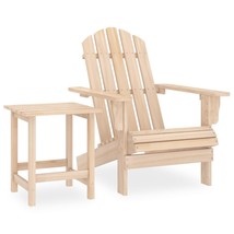 Garden Adirondack Chair with Table Solid Fir Wood - £49.19 GBP