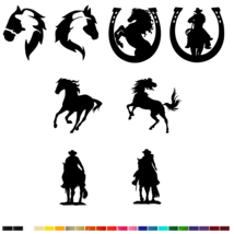 Arabian Horse Vinyl Decal Sticker Car Window Bumper Cup Horseshoe Wester... - £2.19 GBP+