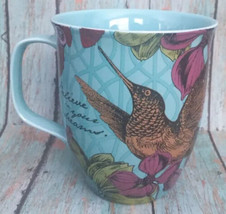 Karma Bird Dragonfly Believe In Your Dreams Mug Coffee Cup Flowers Inspi... - $8.91