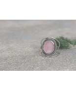 925 Sterling Silver Rose Quartz Gemstone Wedding Gift Ring - $28.69 CAD+