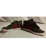 NIKE BLAZER MID TOP LR CASUAL SKATER GRAY MAROON RED 10.5 MEN&#39;S SHOES - $94.53 CAD
