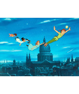 Framed canvas art print giclée Peter Pan Flying Over London - $55.53 CAD+