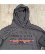 President Donald Trump MAGA HOODIE Border Wall Graphics Funny Mens Large - £40.19 GBP