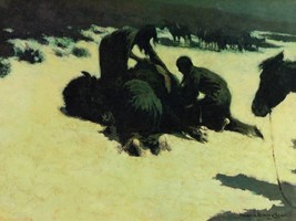 Hungry Moon by Frederic Remington Western Giclee Art Print + Ships Free - £30.54 GBP+