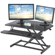 VEVOR Standing Desk Converter 2-Tier Stand up Desk Riser 36&quot; Adjustable Height - £136.24 GBP