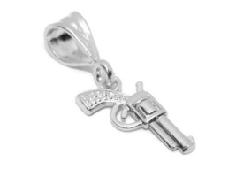 Sterling Silver .925 S&amp;W Magnum Revolver Charm Pendant. - £19.95 GBP