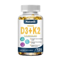 120 Supplement Vitamin D3 K2 Vitamin with BioPerine Boost Immunity - €25,78 EUR