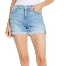 7 For All Mankind Women&#39;s Roll Cuff Mid Length Shorts Size 12 Sandalwood... - £19.41 GBP