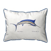 Betsy Drake Blue Marlin Large Indoor Outdoor Pillow 16x20 - $47.03
