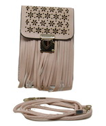 Cross Body Small Cell Phone Purse Pink Shoulder Bag Faux Leather Fringed... - £11.67 GBP
