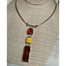 Elegant 925 Sterling Silver &amp; Amber Necklace Sky - £147.05 GBP