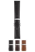 Morellato Genuine Leather Watch Strap - Black - 20mm - Chrome-plated Stainless S - £17.54 GBP