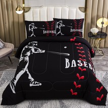 Baseball Bedding Set Twin For Kids Boys, 2 Pcs Ultra Soft Microfiber Bas... - £61.01 GBP