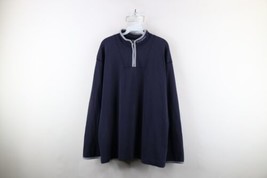 Vtg 90s Polo Sport Ralph Lauren Mens XL Faded Spell Out Half Zip Sweater Blue - £38.17 GBP