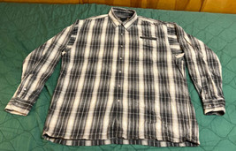Harley Davidson Pearl Snap Flannel Long Sleeve Shirt Mens size XL Grey P... - $24.74