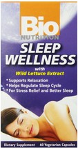 Bio Nutrition Sleep Wellness with Wild Lettuce Vegi-Caps, 60 Count - £15.81 GBP