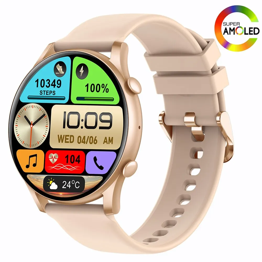 AMOLED Smart Watch BP Health Monitor Answer Make Call Watch Always On Di... - £77.24 GBP