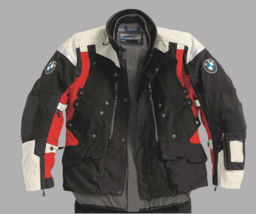 BMW Motorrad Red Black Rallye Motorcycle Touring Jacket with CE-Approved Armor - £286.16 GBP