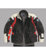 BMW Motorrad Red &amp; Black Rallye Motorcycle Touring Jacket with CE-Approv... - $225.00