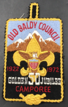 1972 Boy Scouts Old Baldy Council BSA 50 Golden Jubilee Camporee Patch 3&quot;x4.25&quot; - £7.58 GBP