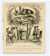 Wardshuset Stallmastaregarden Inn Booklet Stockholm Sweden Suburban Inn - £14.05 GBP