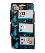 NEW Genuine HP  933 (2) Cyan and (1) Magenta Ink Cartridges  - $12.42 CAD