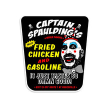 Captain Spaulding Fried Chicken And Gasoline Vinyl Sticker - $2.77