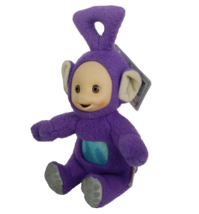 Playskool Teletubbies Tinky Winky Doll Beanie Purple Rubber Face Teletub... - $28.40