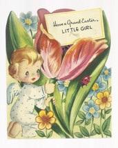 Vintage 1940&#39;s Die-Cut Easter Greeting Card - £4.79 GBP