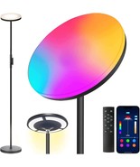 Multicolor &amp; White Light Floor Lamp Smart App Modern Double Side Lightin... - $82.86 CAD