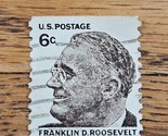 US Stamp Franklin D Roosevelt 6c Used Wave Cancel 1305 - £0.73 GBP