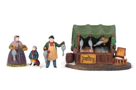 Dept 56 Heritage Village Poultry Market Set of 3 Porcelain Accessories - £15.26 GBP