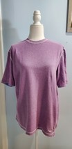Bugatchi Men&#39;s Short Sleeve Shirt Size Medium Heathered Purple - £11.99 GBP