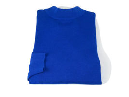 Mens Inserch Mock Neck Pullover Knit Soft Cotton Blend Sweater 4308 Royal Blue image 3