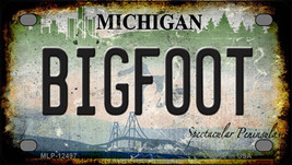 Bigfoot Michigan Rusty Novelty Mini Metal License Plate Tag - $14.95